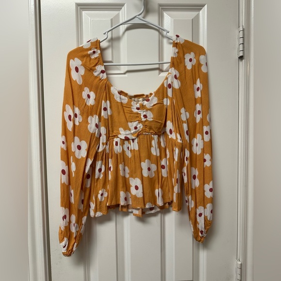 Altar'd State Tops - Altar’d State Flower Blouse Long Sleeve size small